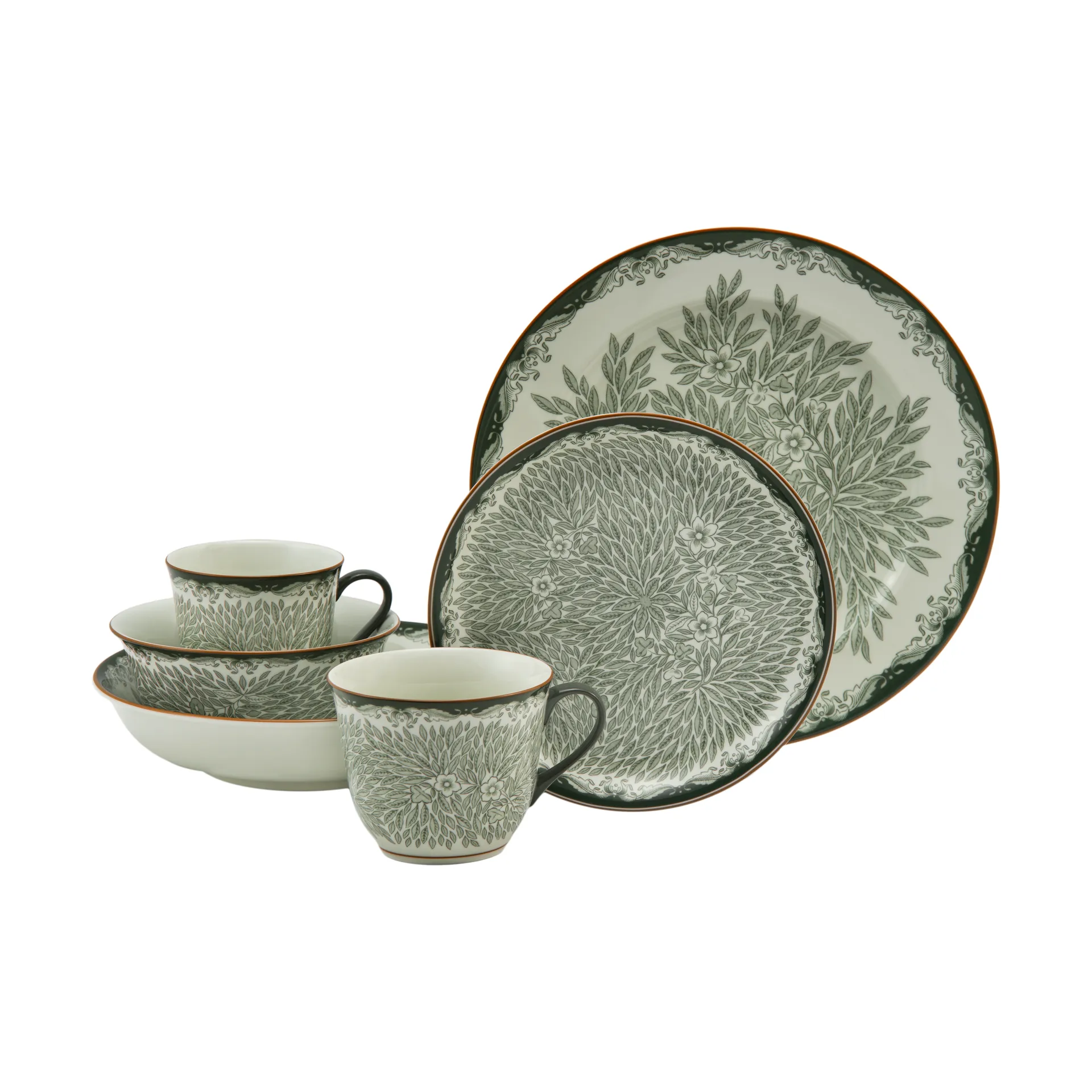 Ostindia Floris tallerken dyb Ø22 cm, Grøn
 Rörstrand