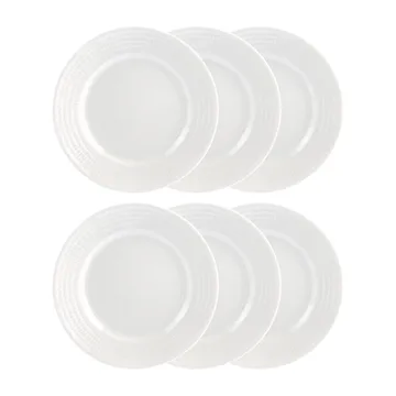 Swedish Grace asiet 17 cm, 6 stk sne-hvid - Rörstrand