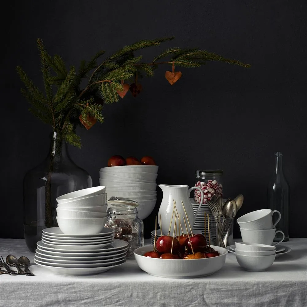 Swedish Grace asiet 17 cm, 6 stk sne-hvid,  Rörstrand