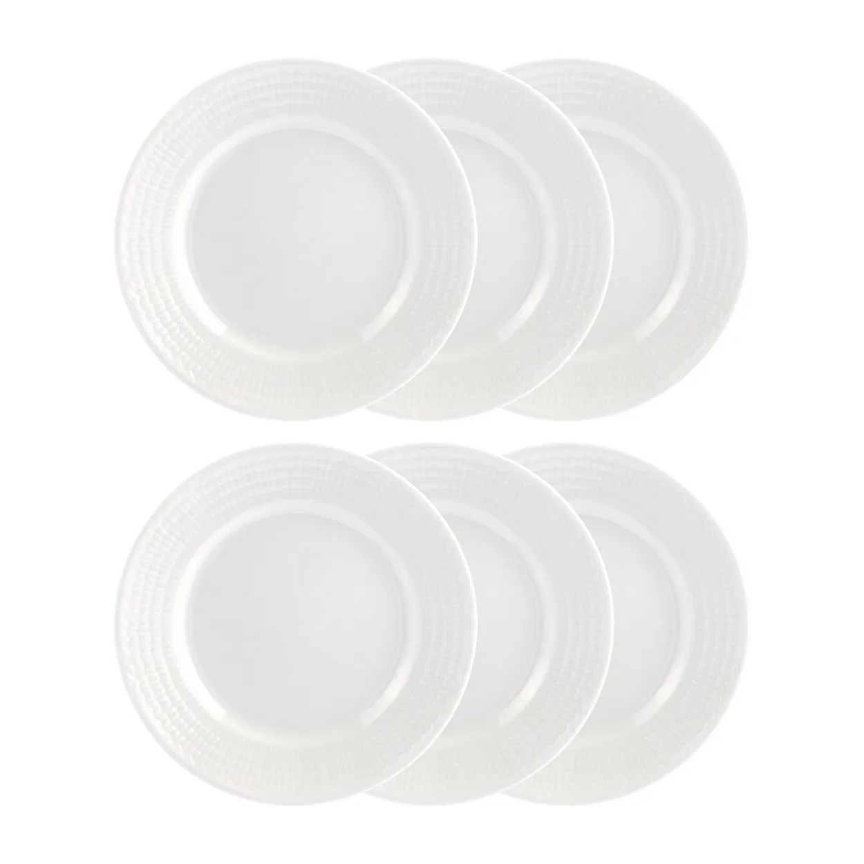 Rörstrand Swedish Grace asiet 17 cm, 6 stk sne-hvid