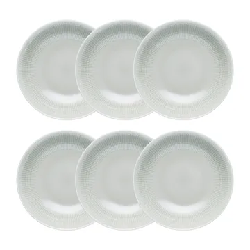 Swedish Grace dyb tallerken 19 cm 6-pak Tåge (grå) - Rörstrand