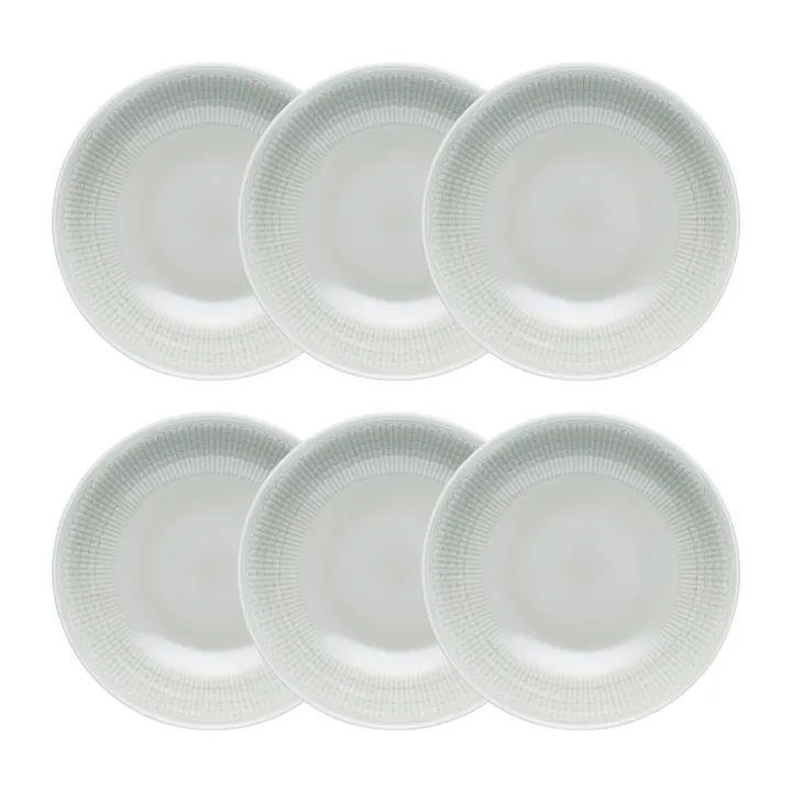 Swedish Grace dyb tallerken 19 cm 6-pak Tåge (grå) - Rörstrand