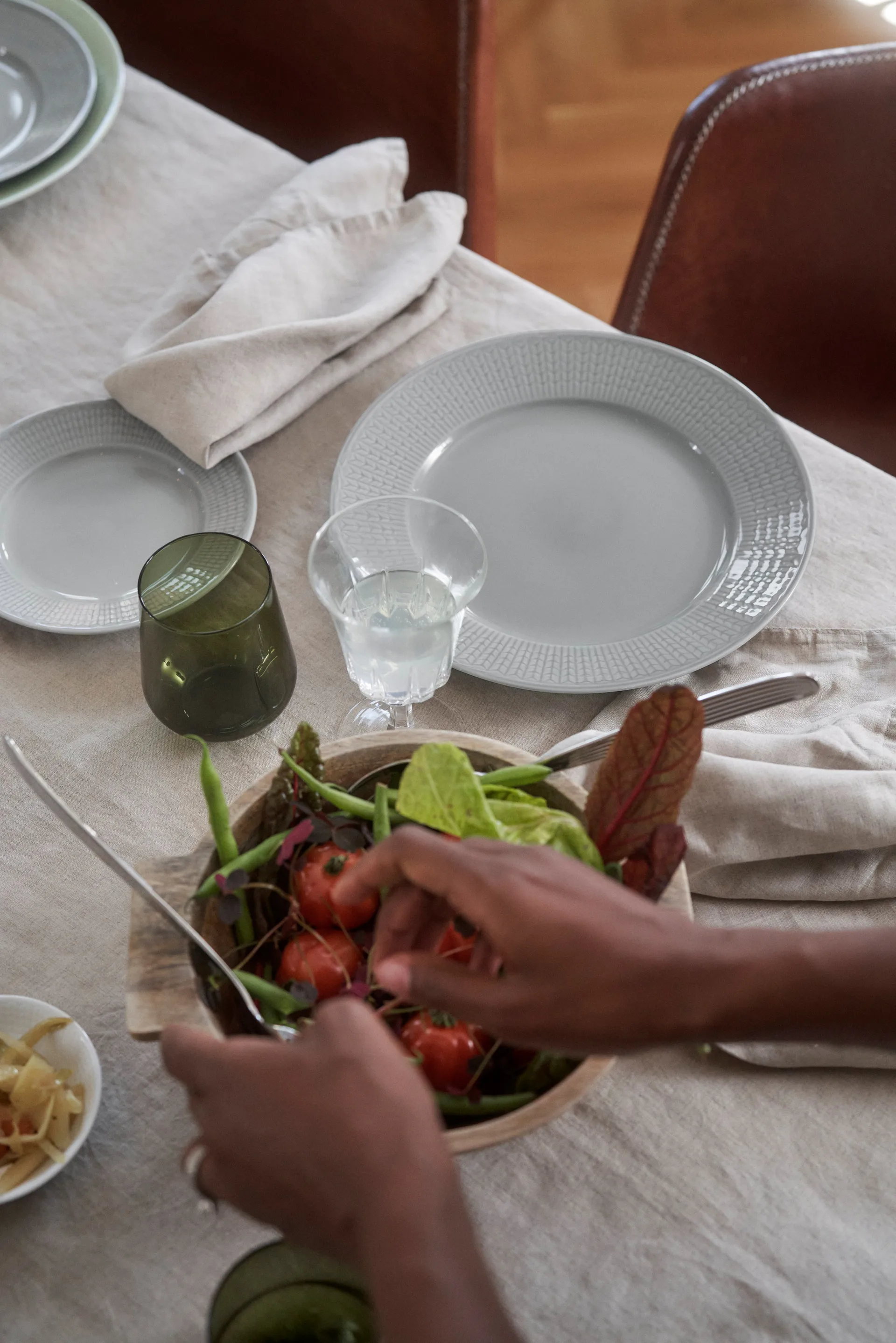 Swedish Grace dyb tallerken 25 cm 6-pak Tåge(grå),  Rörstrand