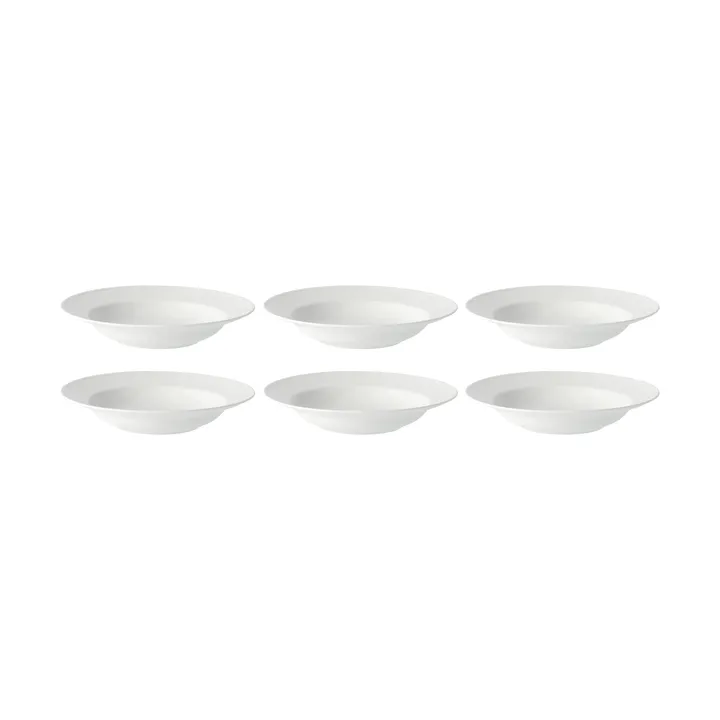 Swedish Grace dyb tallerken 25 cm, 6 stk sne-hvid - Rörstrand