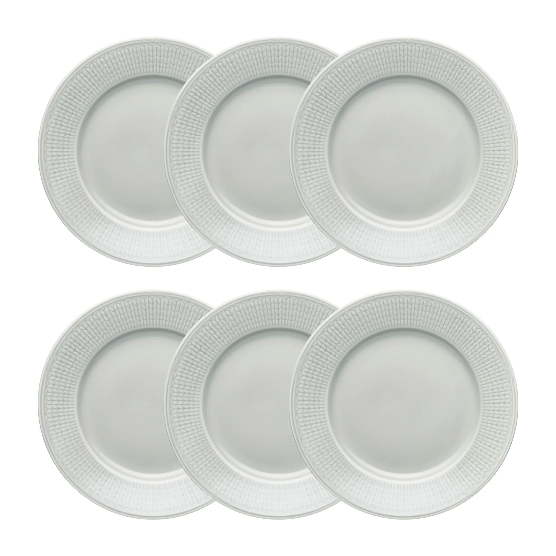 Swedish Grace tallerken 21 cm 6-pak Tåge (grå) Rörstrand