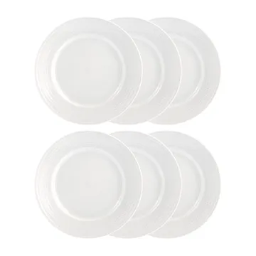 Swedish Grace tallerken 21 cm, 6 stk sne-hvid - Rörstrand