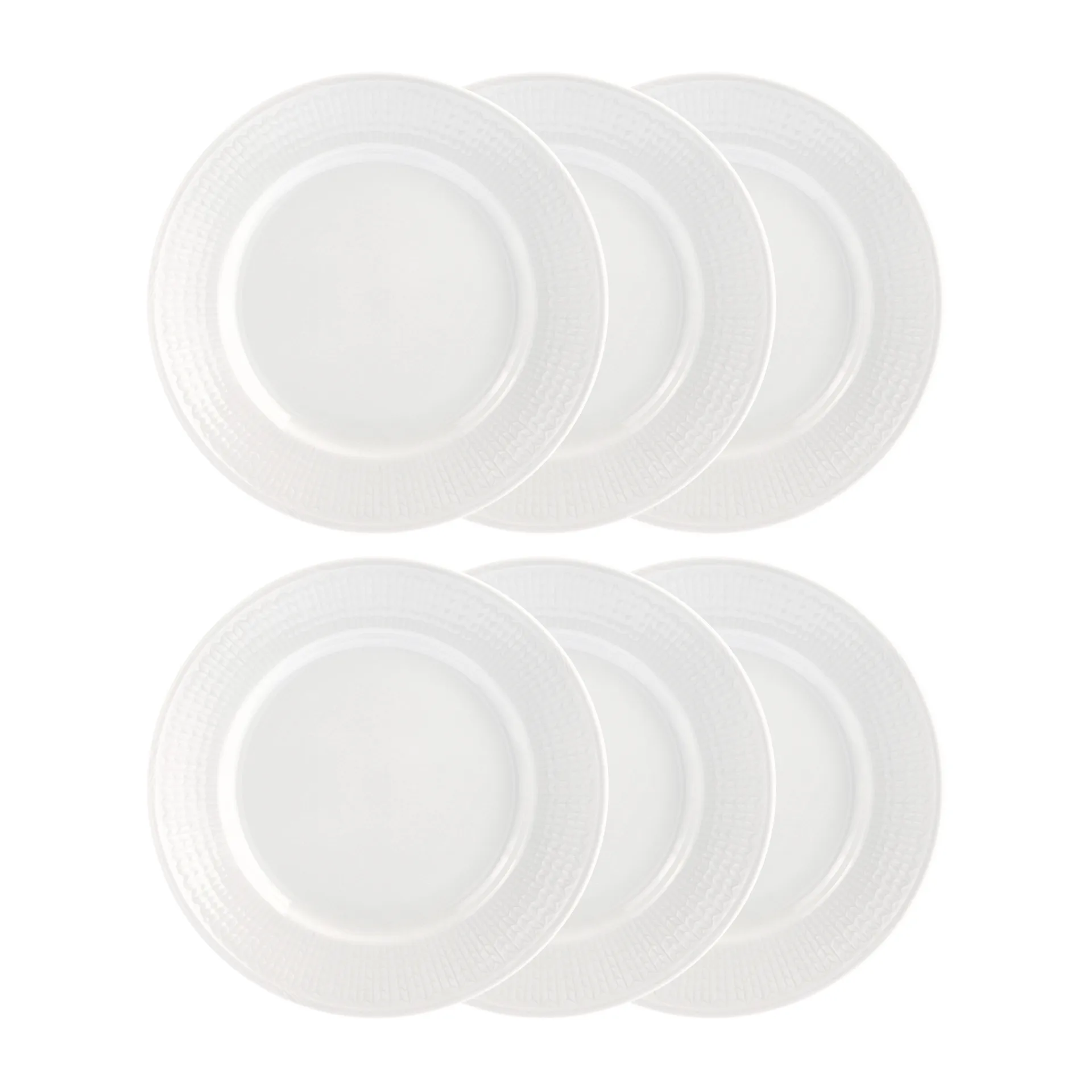 Swedish Grace tallerken 21 cm, 6 stk sne-hvid Rörstrand