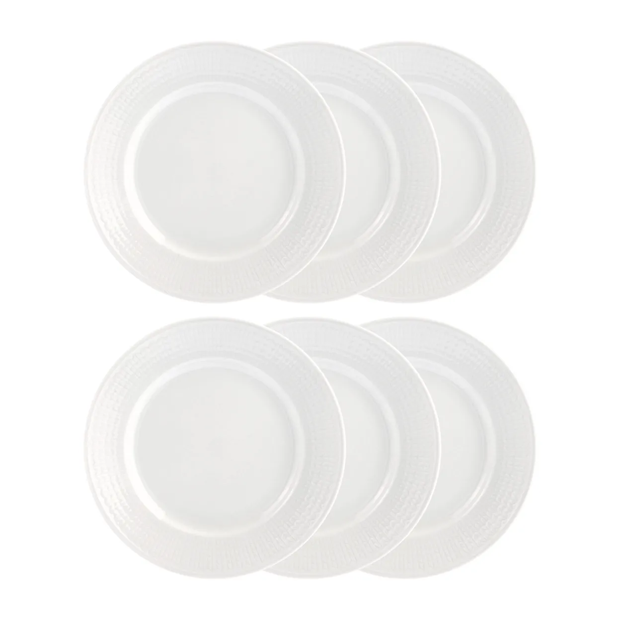 Rörstrand Swedish Grace tallerken 21 cm, 6 stk sne-hvid sne-hvid