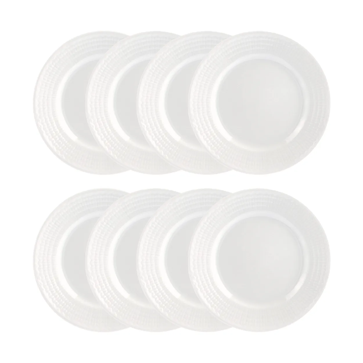 Rörstrand Swedish Grace tallerken Ø21 cm 8-pak - Sne (hvid) sne-hvid