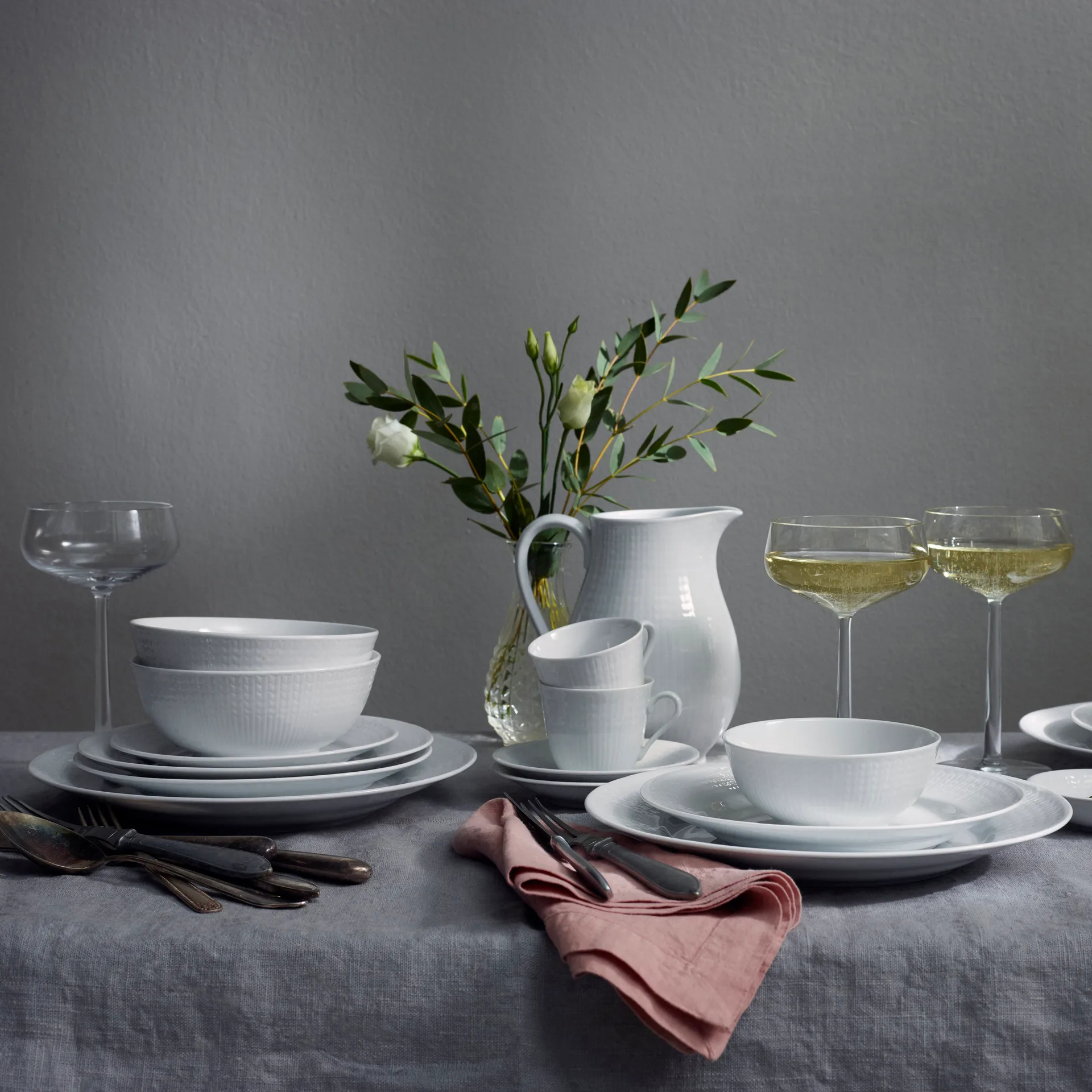 Swedish Grace tallerken Ø21 cm, sne-hvid Rörstrand