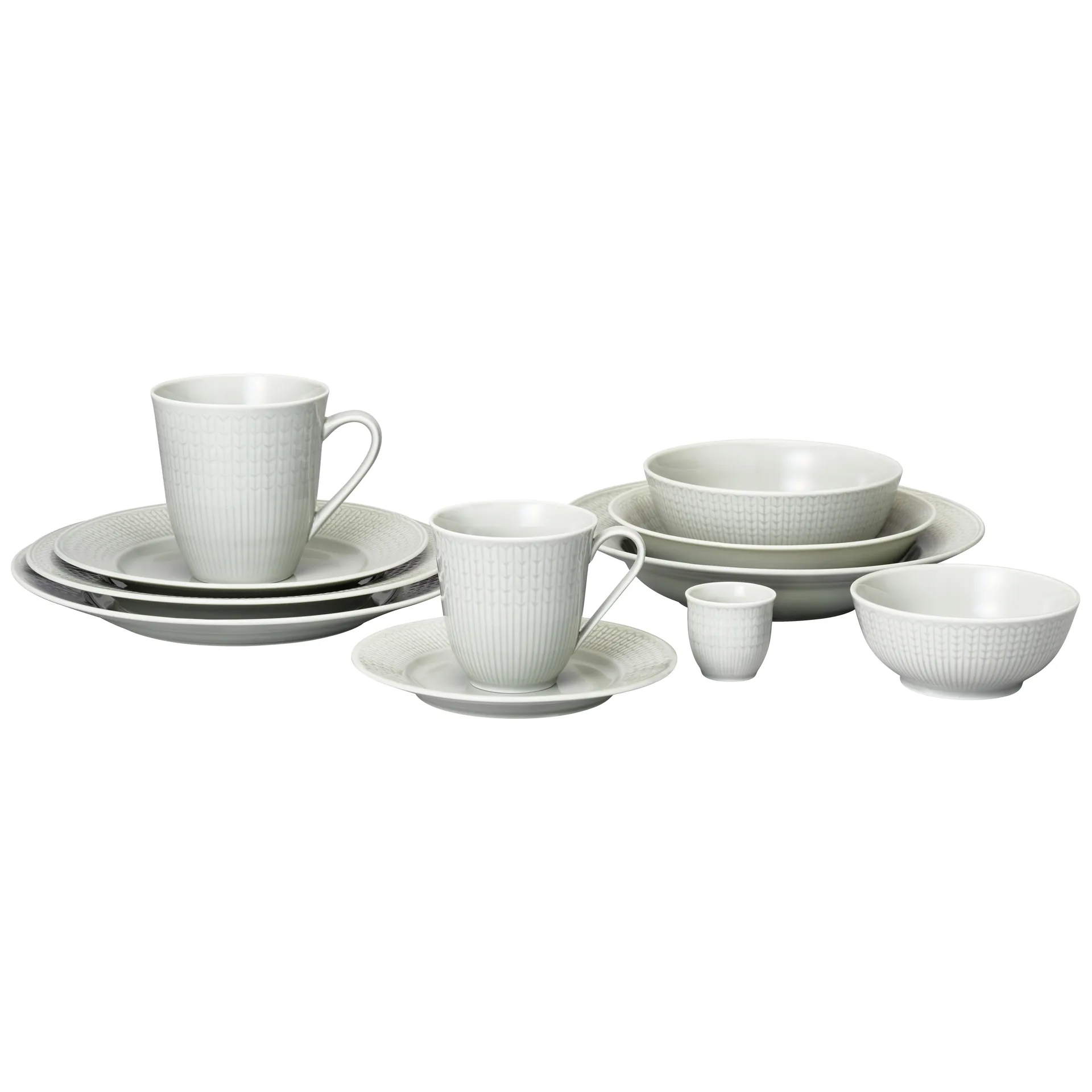 Swedish Grace tallerken Ø24 cm 6-pak Tåge (grå),  Rörstrand