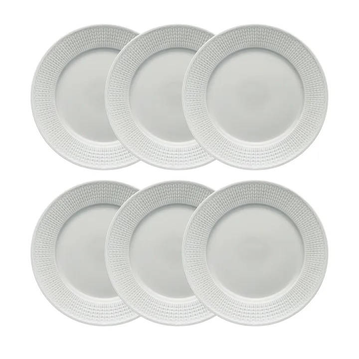 Swedish Grace tallerken 27 cm 6-pak Tåge (grå) - Rörstrand