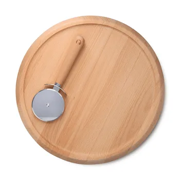 Grand Cru pizzabræt og pizzaskærer - Bøg, Ø35 cm - Rosendahl