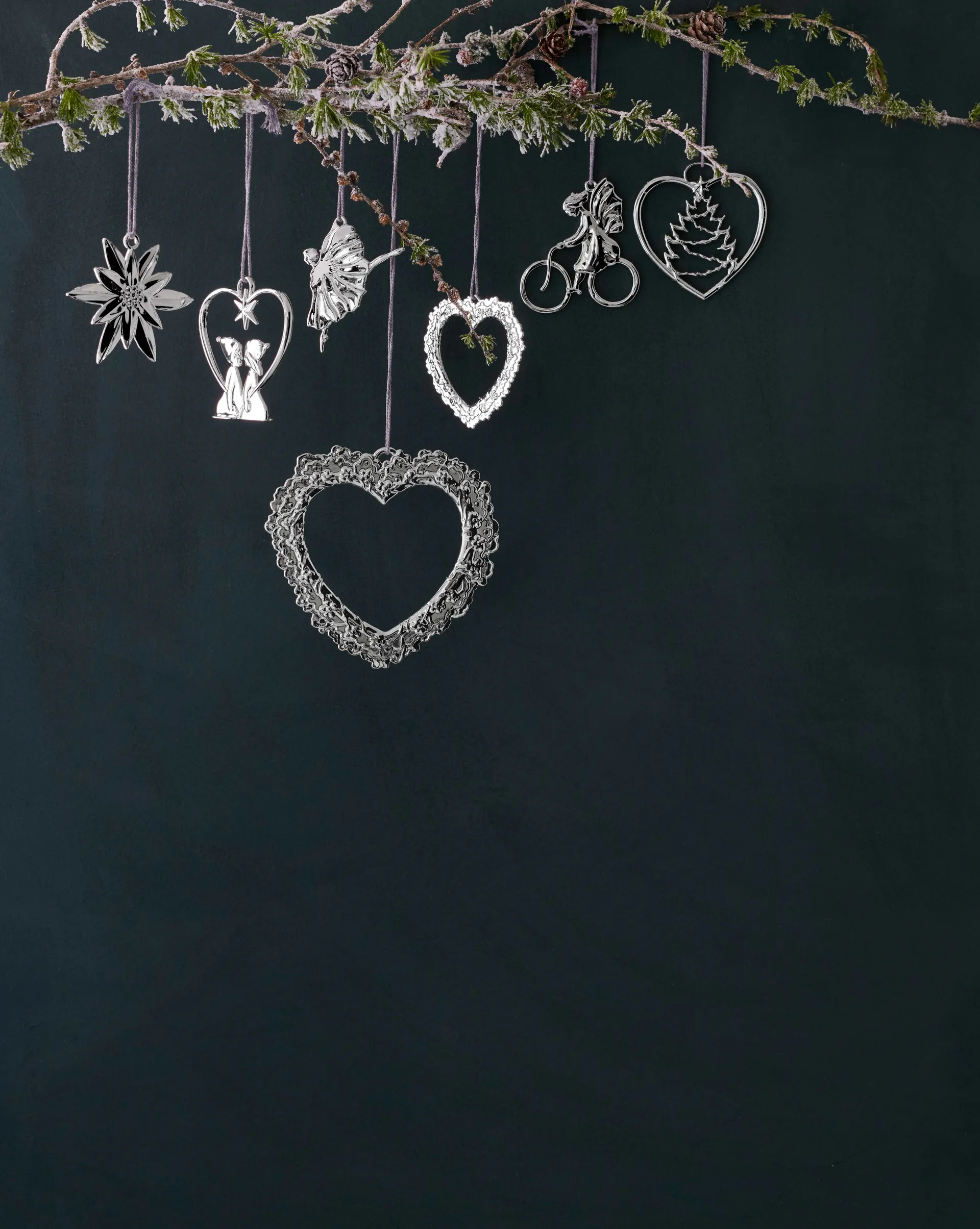 Karen Blixen fönsterdekoration Blomsterhjerte, Sølv Rosendahl