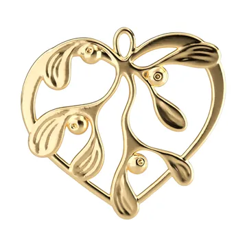 Karen Blixen under the mistletoe - Forgyldt, 6 cm - Rosendahl