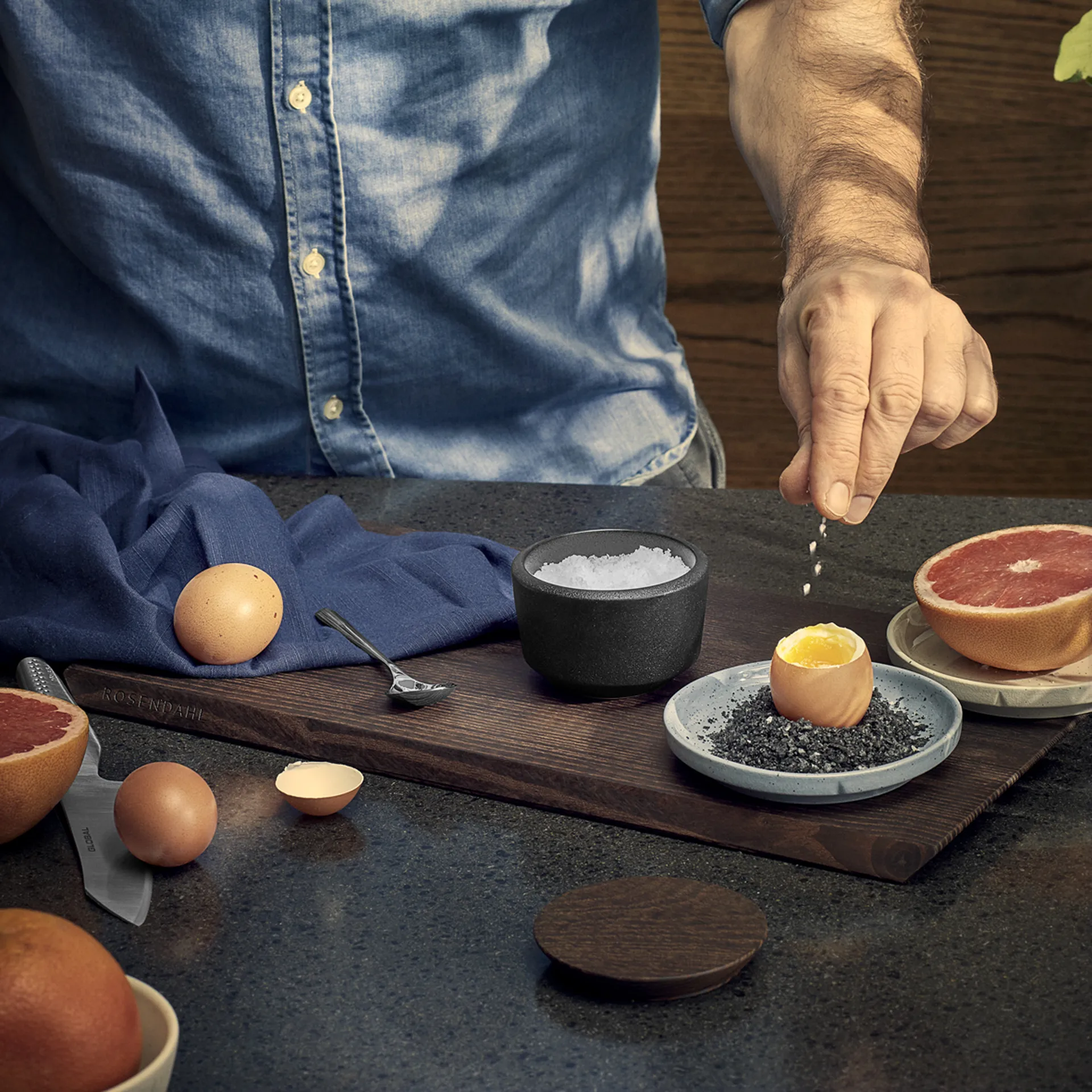 Rå skærebræt 44x25 cm, Termo Ask Rosendahl