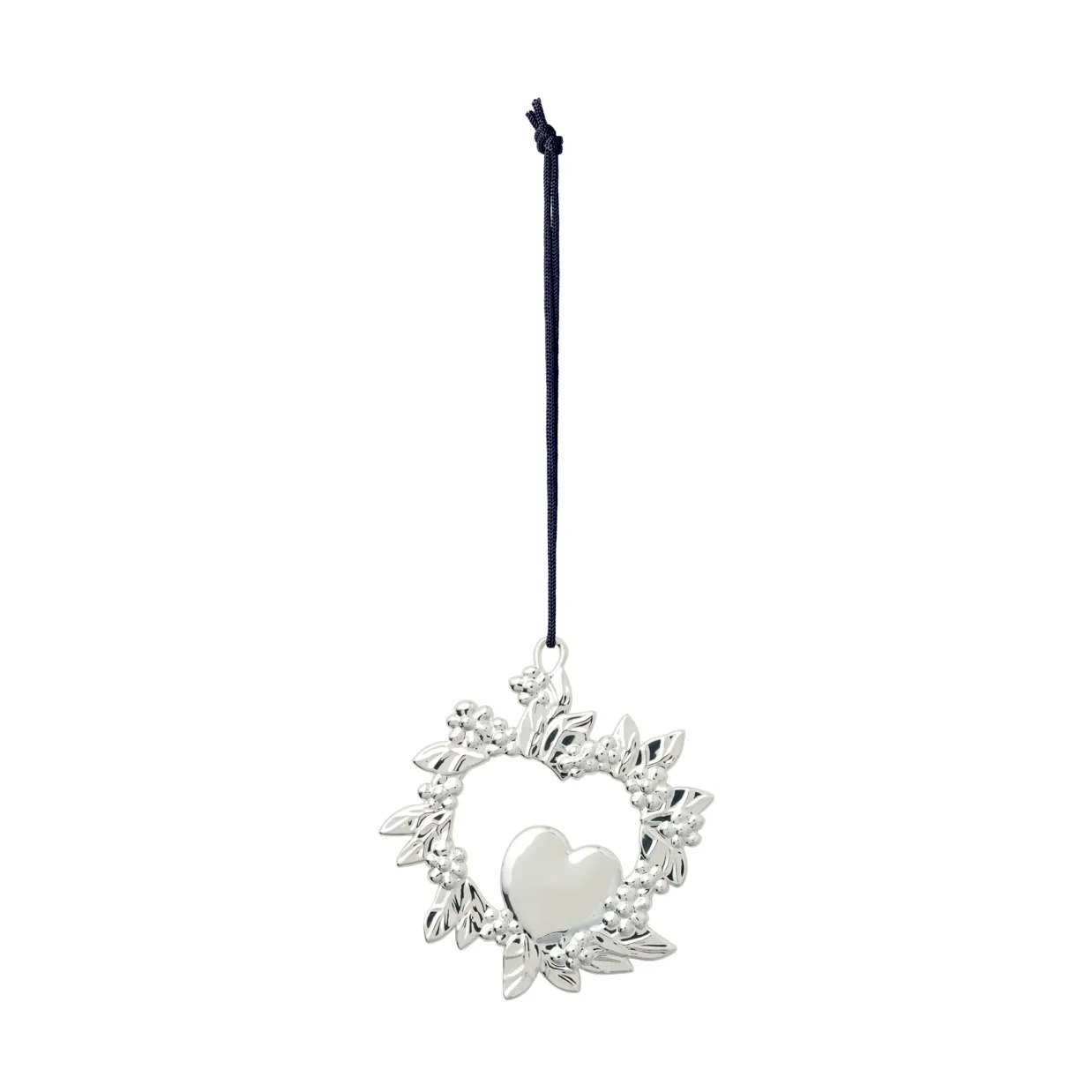 Wild heart juleophæng 8 cm, Forsølvet Rosendahl