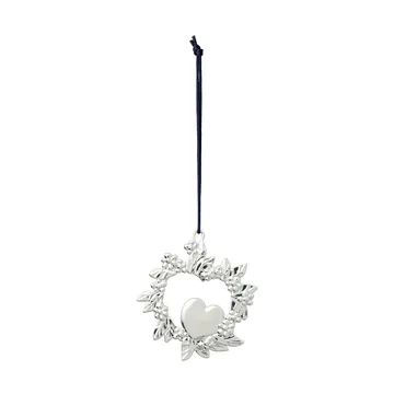 Wild heart juleophæng 8 cm - Forsølvet - Rosendahl