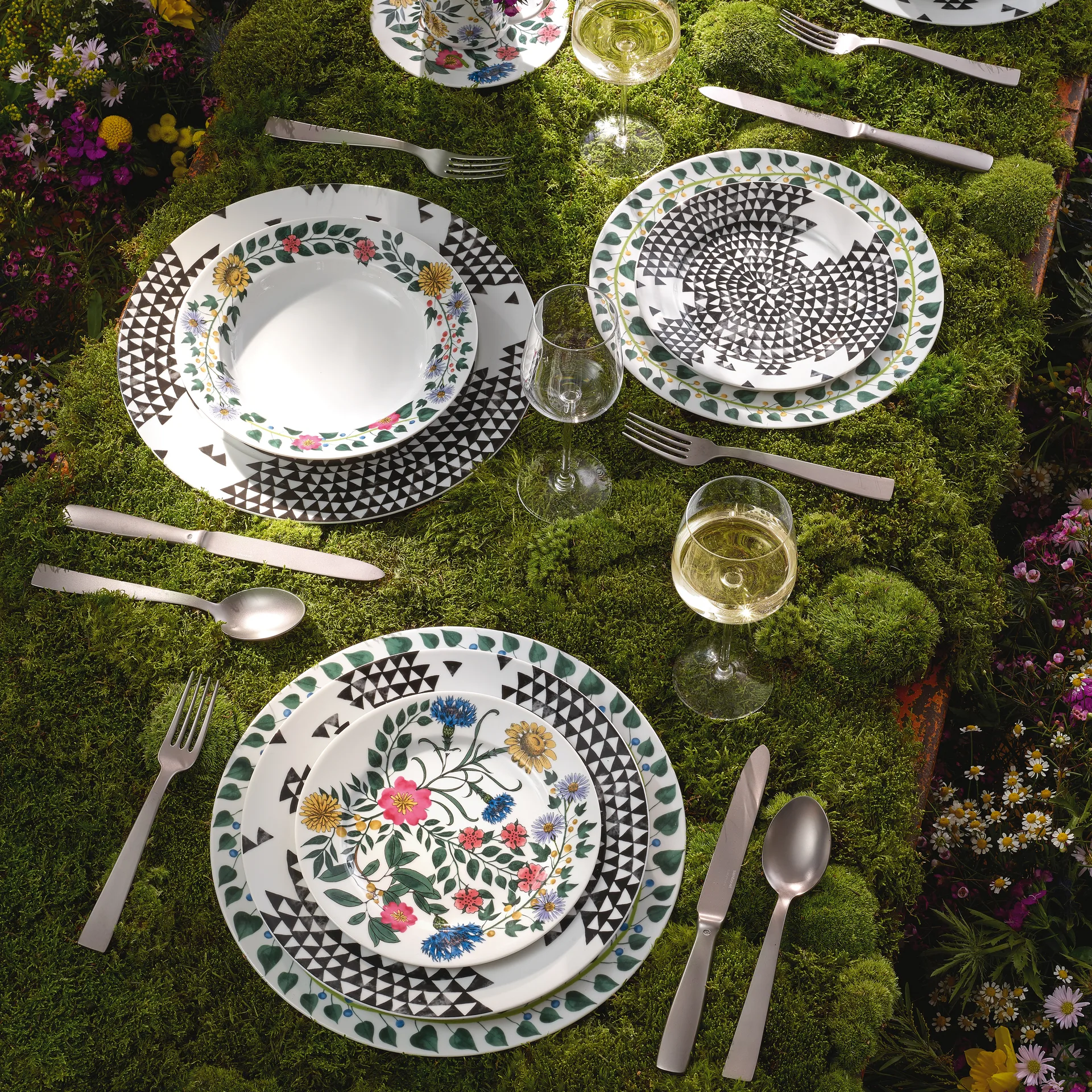 Magic Garden Foliage tallerken 28 cm, Hvid/Grøn Rosenthal