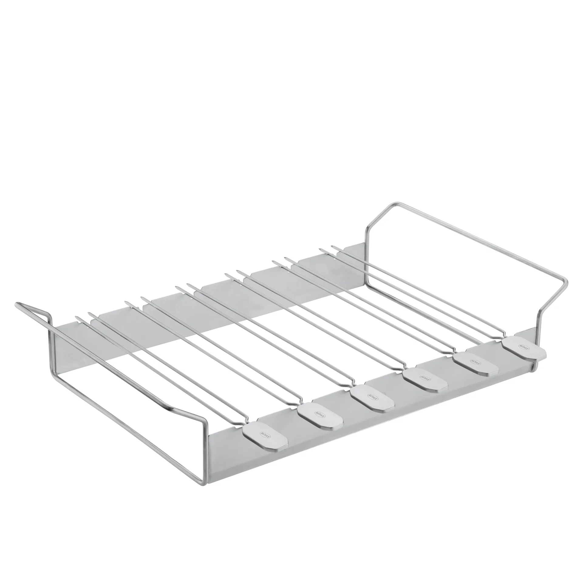 Grillspyd med holder 6 stk, Stål Rösle