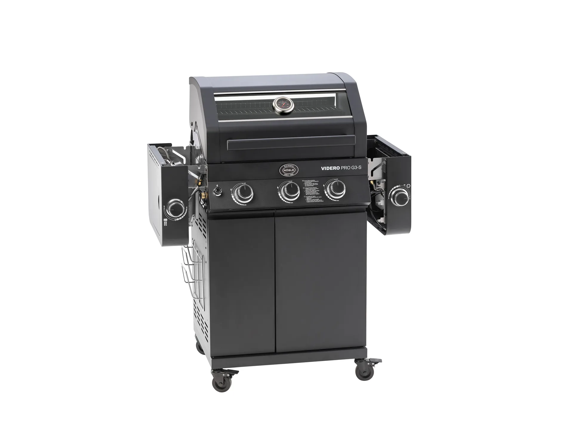 Videro PRO G3-S Vario+ gasgrill, Matsort Rösle