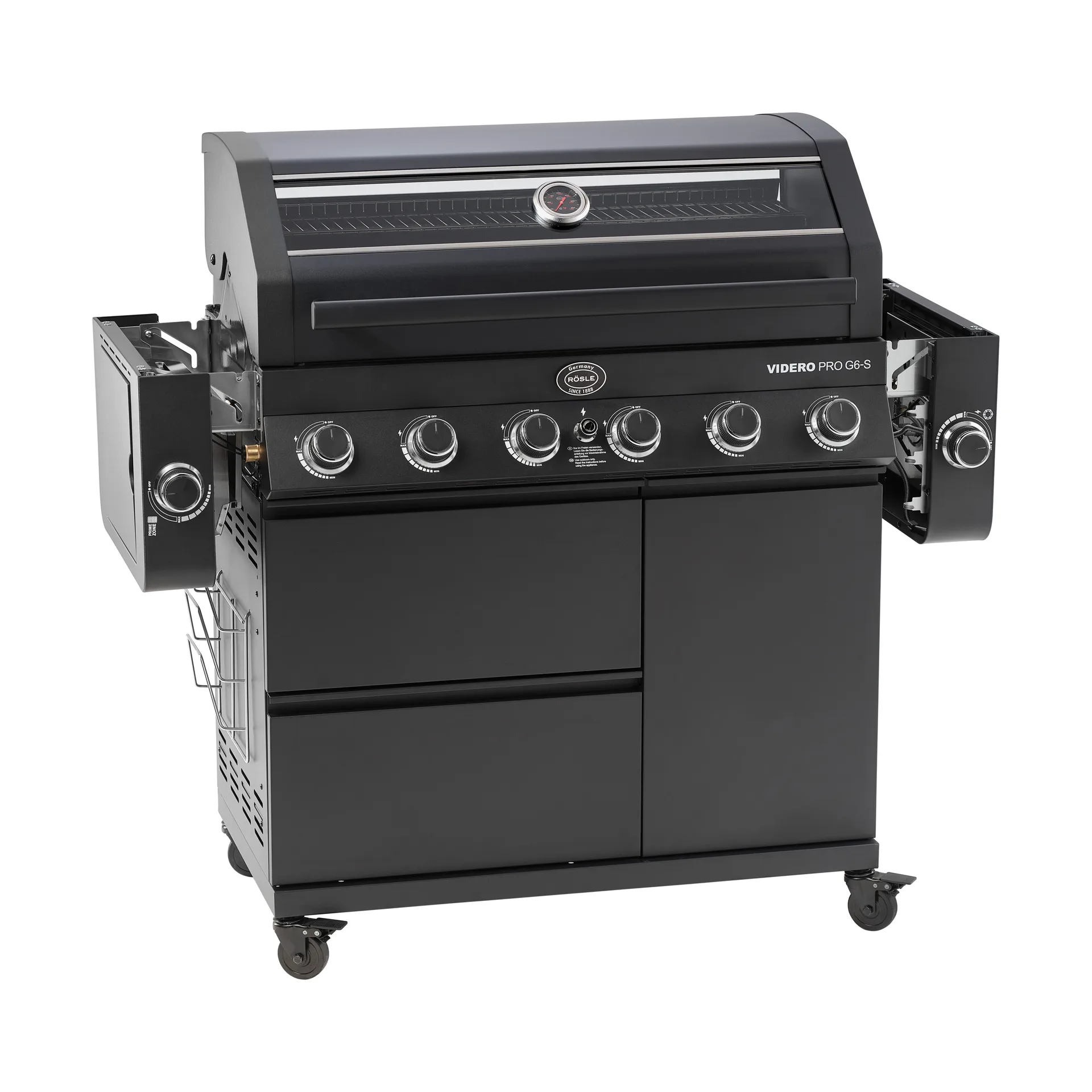 Videro PRO G6-S Vario+ gasgrill, Matsort Rösle