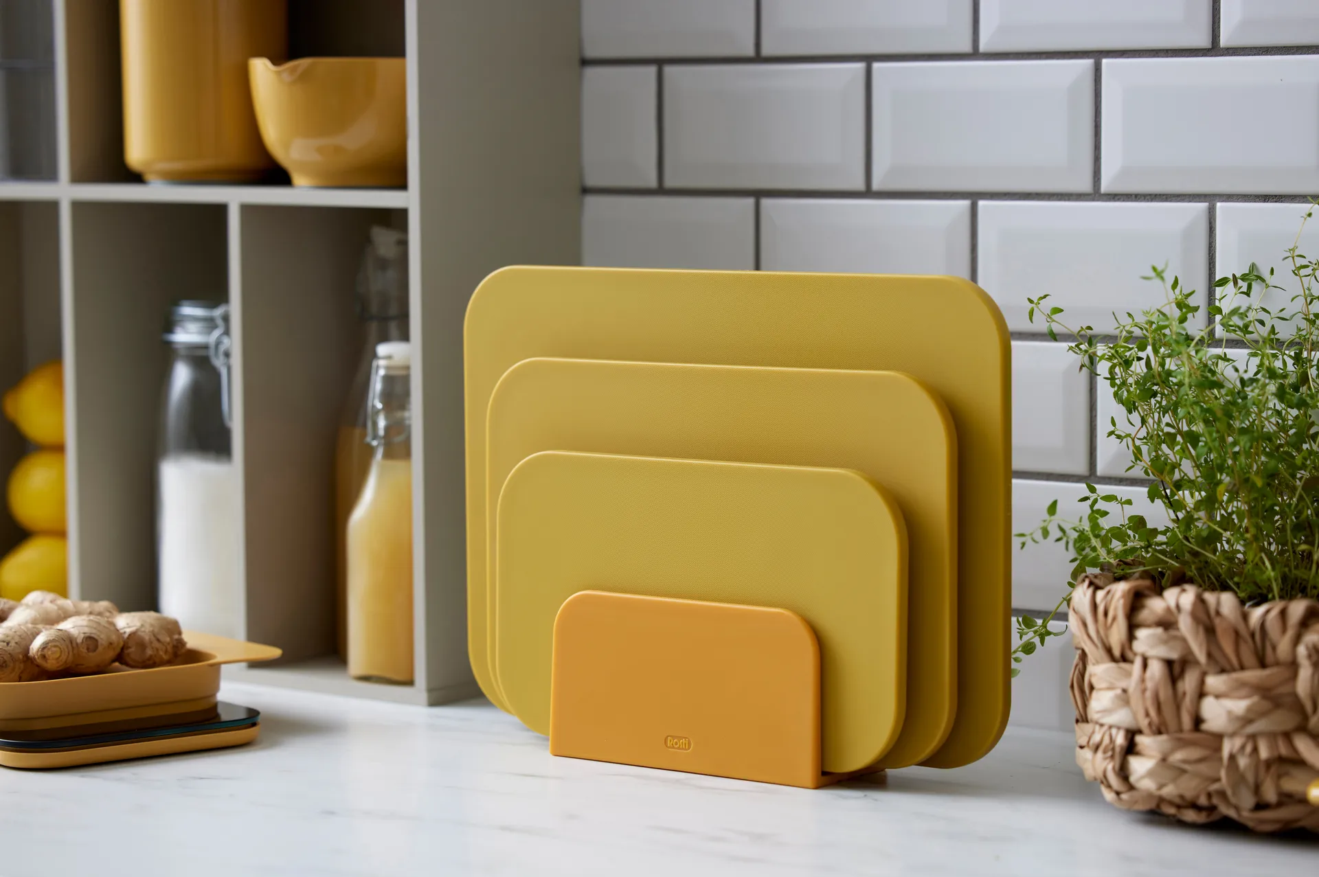 Choptima skærebræt S 16x26,5 cm, Curry Rosti