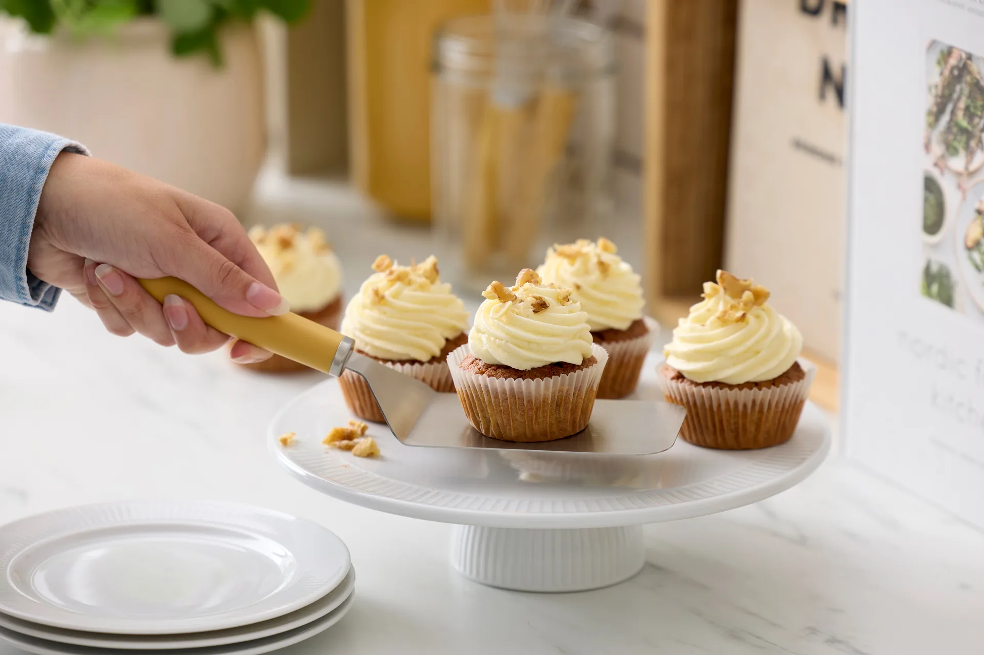 Emma paletkniv bred stål 26 cm, Curry Rosti