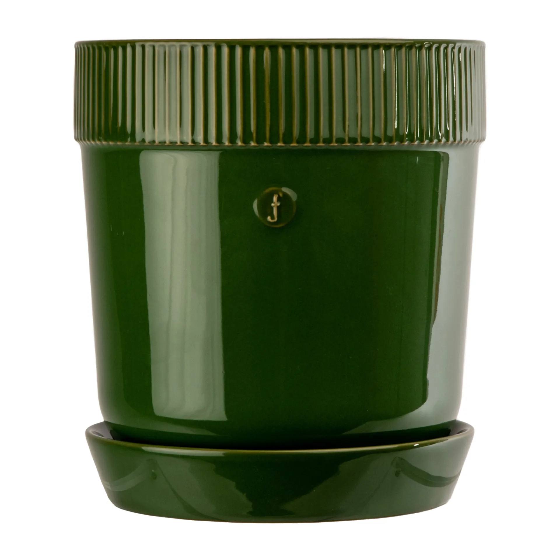 Denise krukke med fad Ø17 cm, Grøn Sagaform