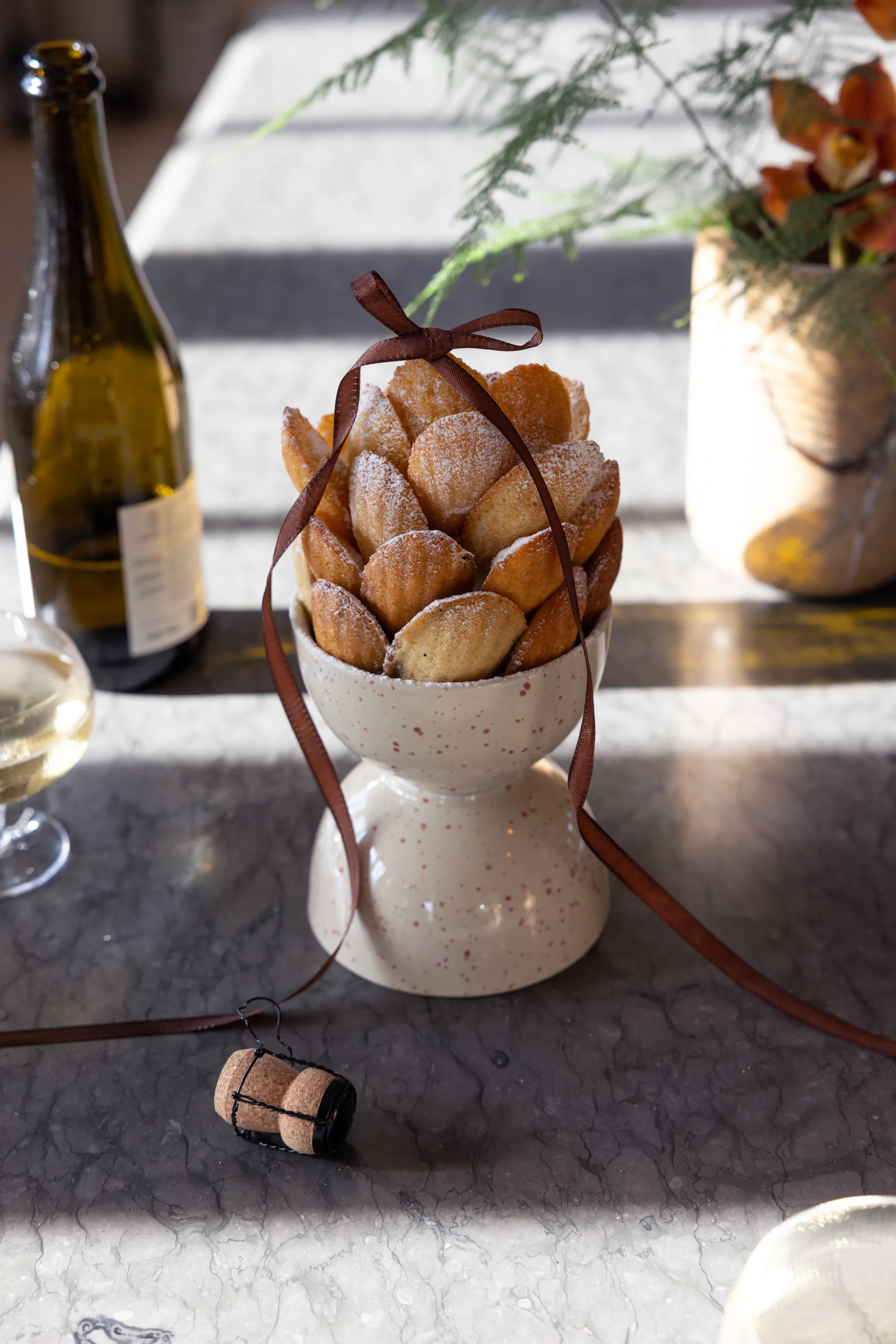 Ditte skål 2-pak, Beige-vinrød Sagaform