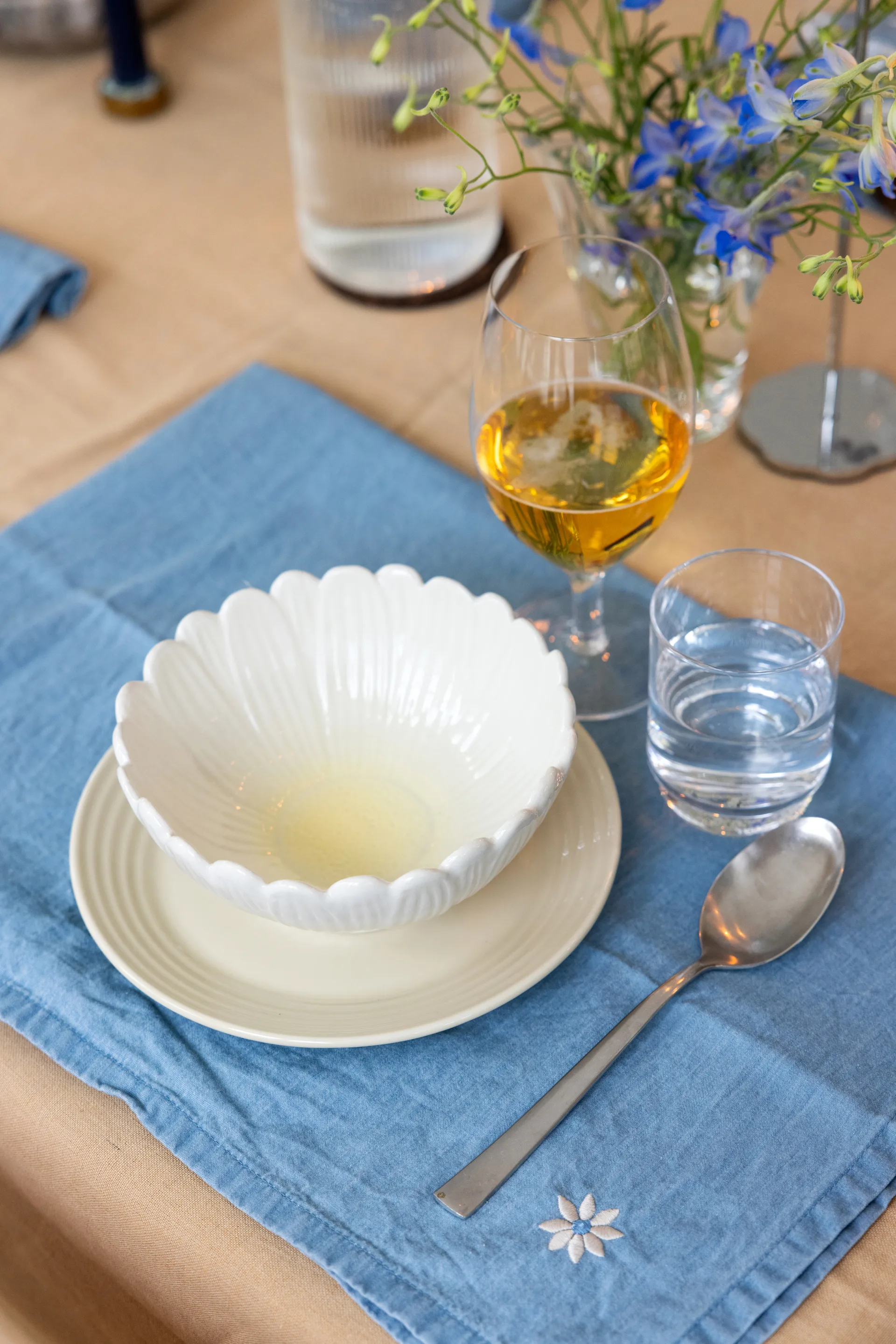 Eden denim viskestykke 50x70 cm 2-pak, Blå Sagaform