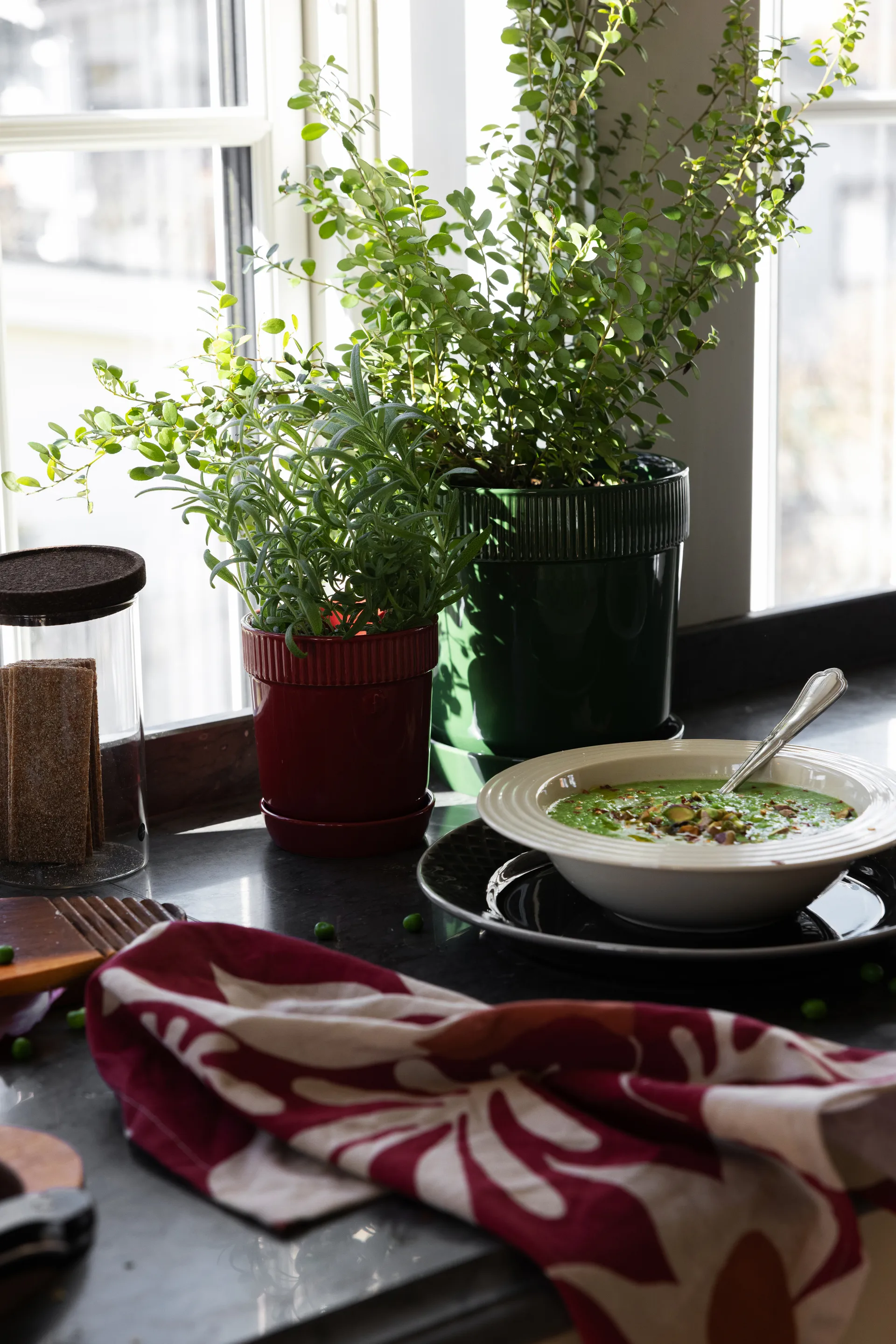 Edith køkkenhåndklæde 50x70 cm 2-pak, Vinrød Sagaform