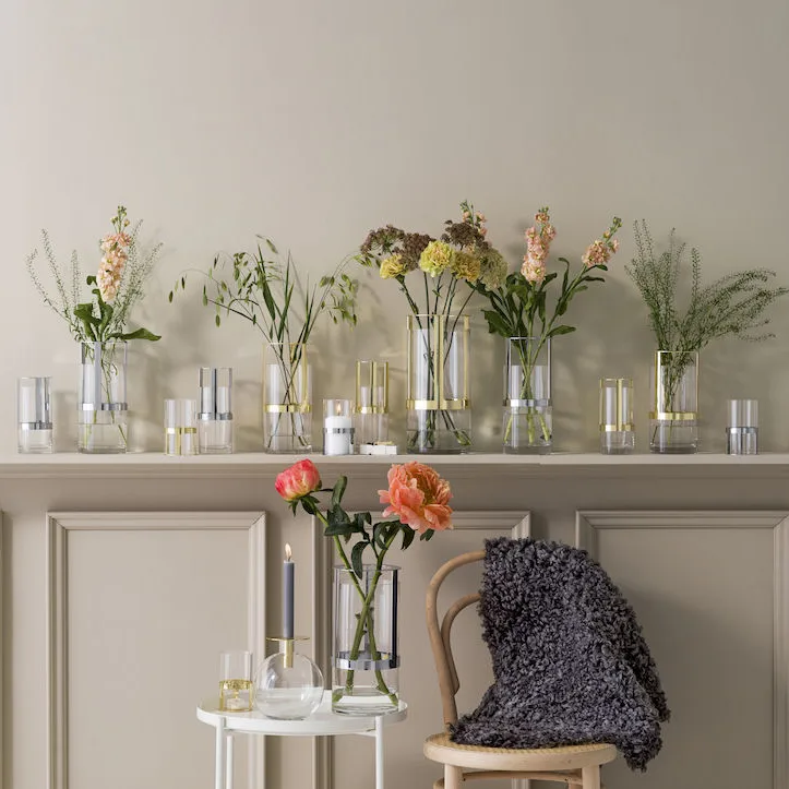 Hold vase stor, Guld Sagaform