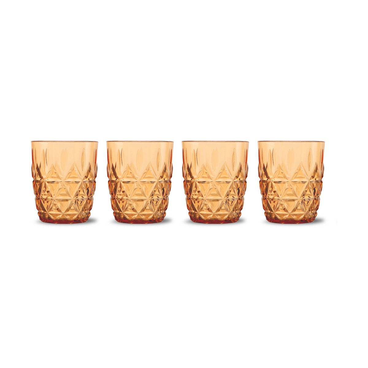 Sagaform Picknick Juni vandglas 28 cl 4-pak Amber