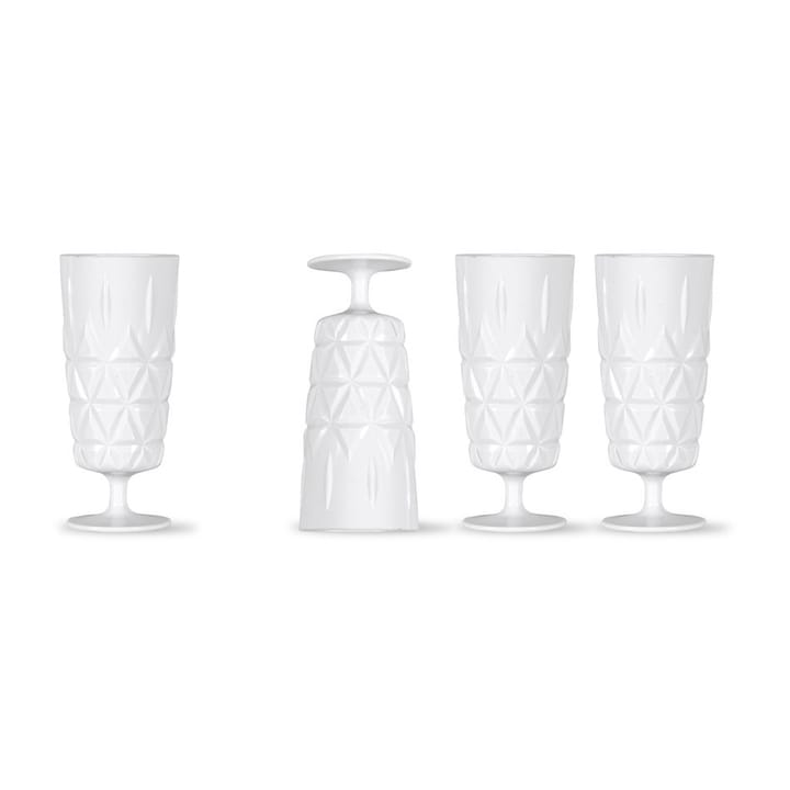 Picnic champagneglas, pakke med fire styk, Hvid Sagaform