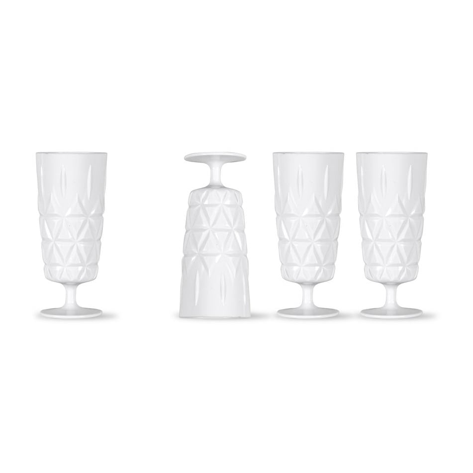 Sagaform Picnic champagneglas pakke med fire styk Hvid
