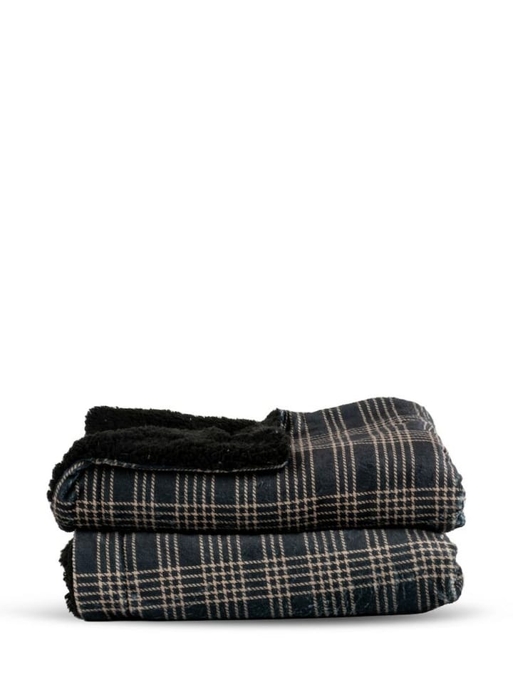 Rut fleeceplaid 130x170 cm - Sort - Sagaform