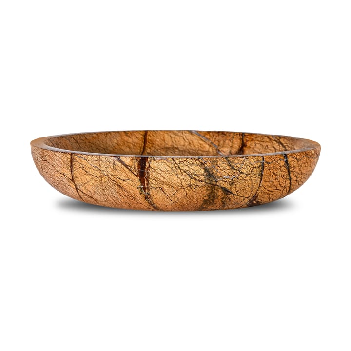 Sten skål stor Ø28 cm - Brun skovmarmor - Sagaform