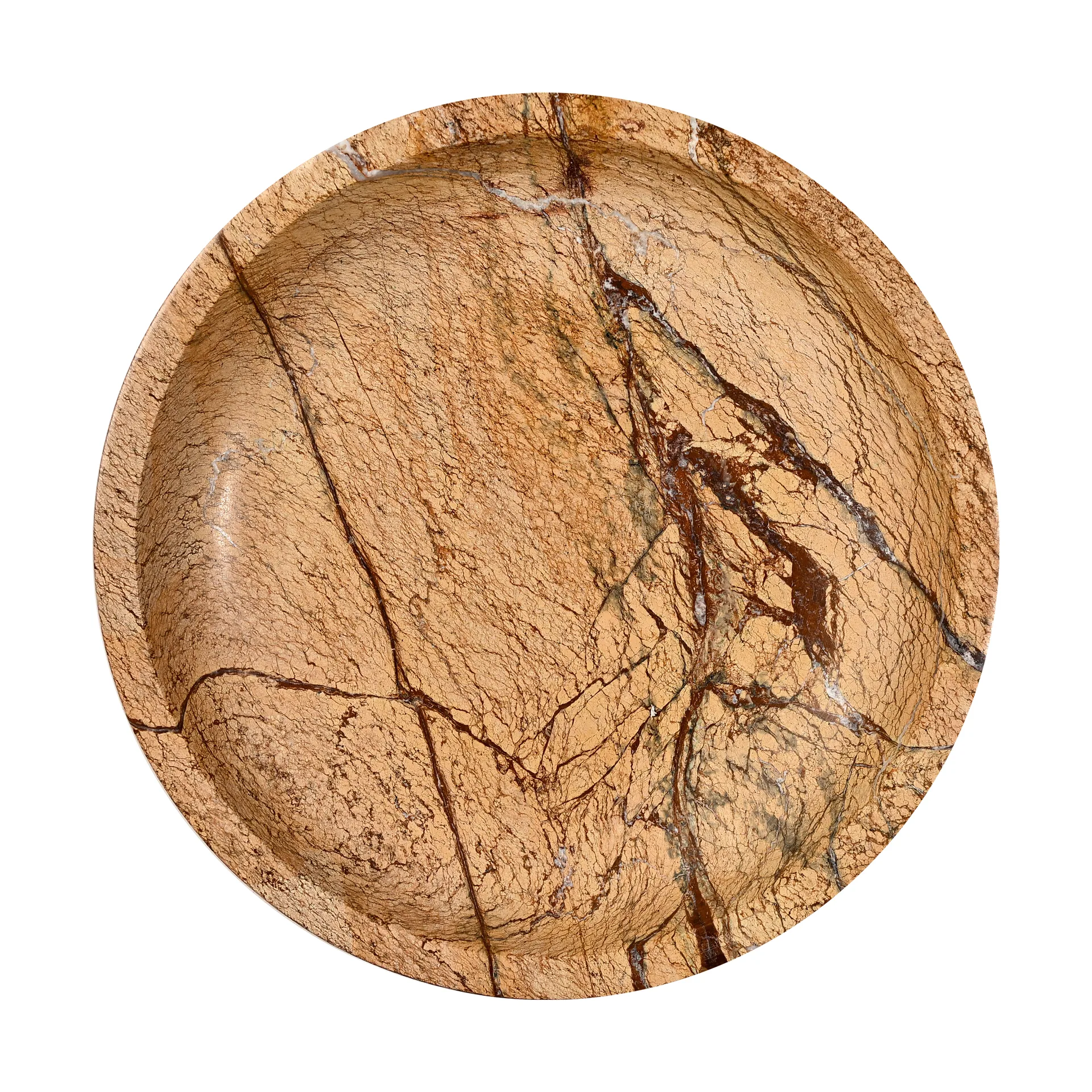 Sten skål stor Ø28 cm, Brun skovmarmor Sagaform