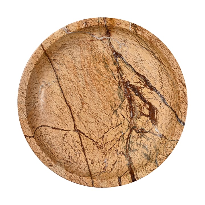 Sten skål stor Ø28 cm, Brun skovmarmor Sagaform