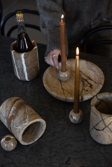 Sten skål stor Ø28 cm - Brun skovmarmor - Sagaform