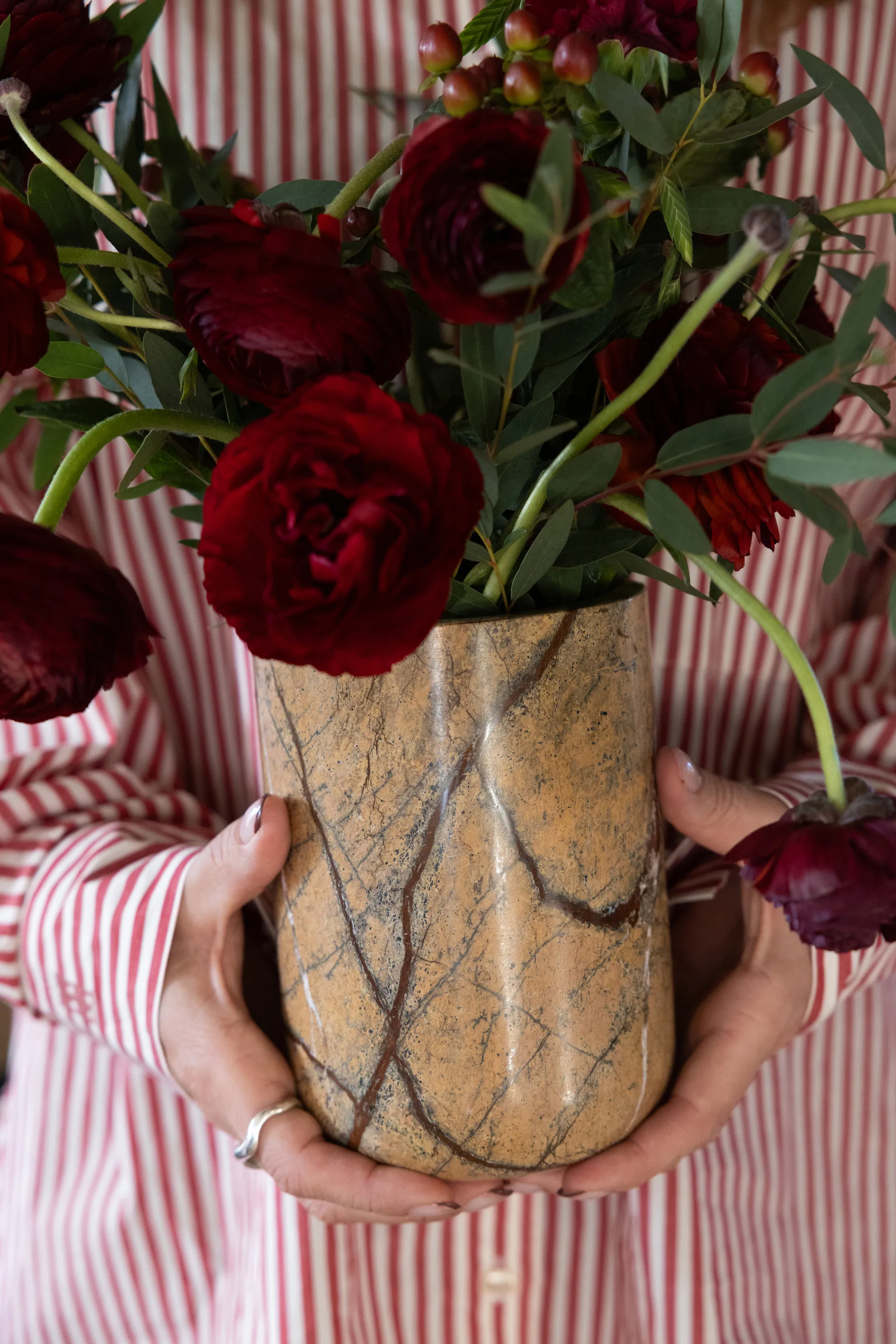 Sten vinkøler Ø12,5 cm, Brun skovmarmor Sagaform