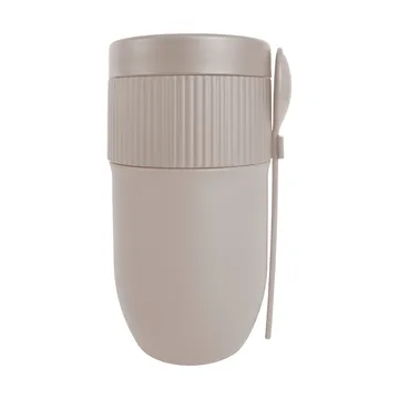Ted madtermo yoghurtkrus med ske - Beige Pantone Warm gray 3C, 32 cl - Sagaform