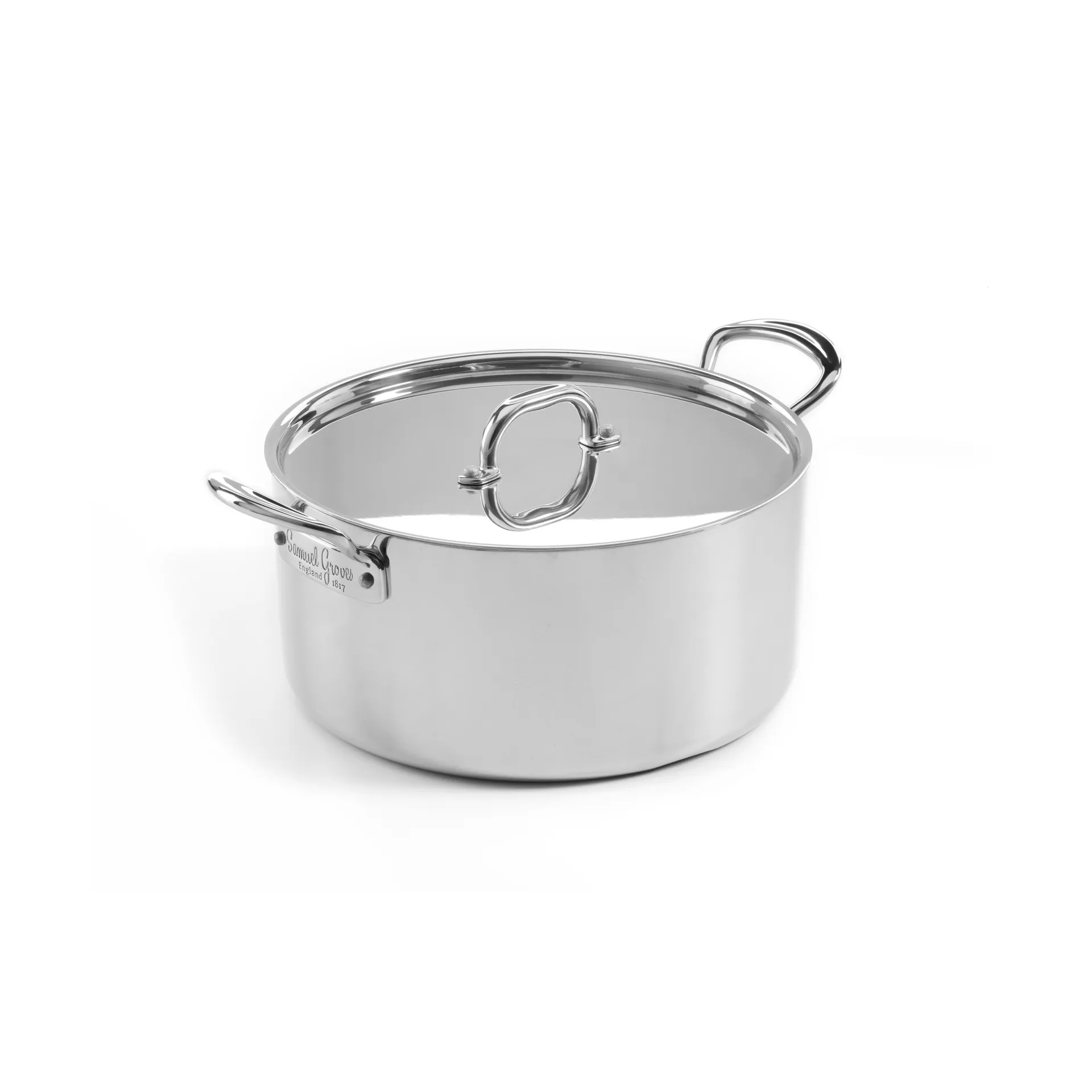 Samuel Groves gryde med låg rustfrit stål, 5 L Samuel Groves