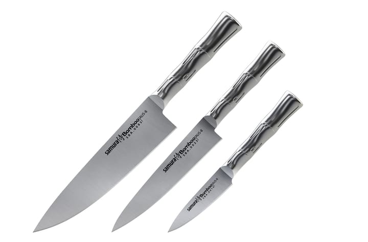 BAMBOO Chef's Essential Knivsæt - Rustfrit stål - Samura