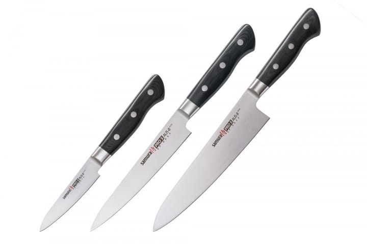 Pro-S knivsæt 3 Dele, Sort Samura