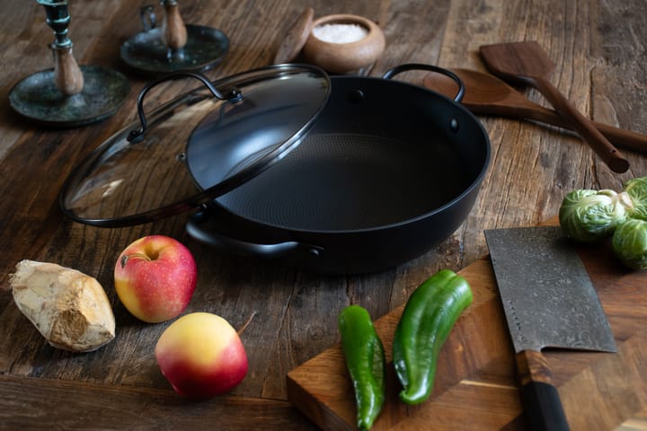 Satake gryde i letvægtsstøbejern glaslåg, 26 cm Satake