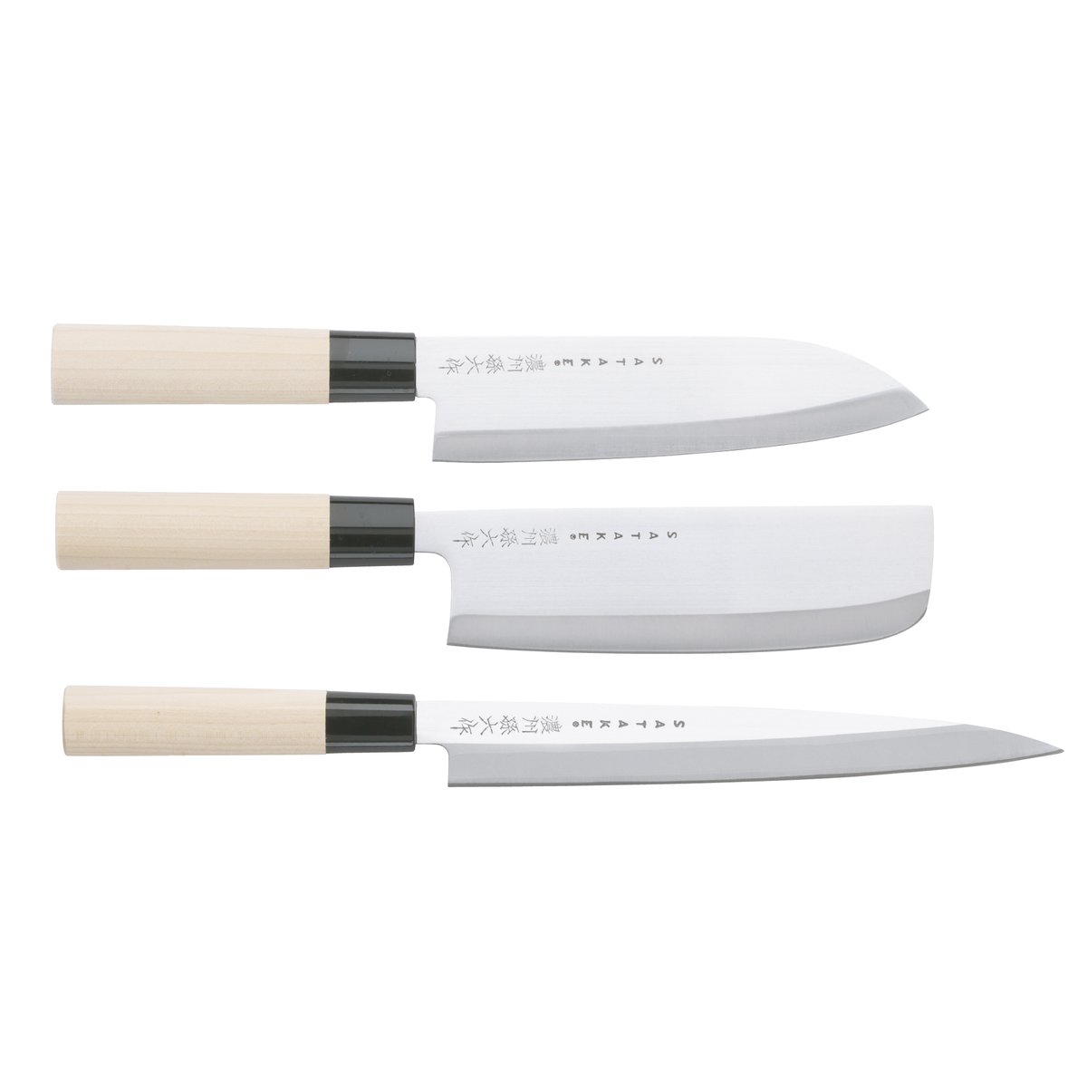 Satake Satake Houcho knivsæt nakiri sashimi & santoku 3 dele