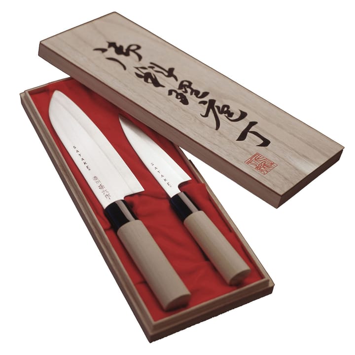 Satake Houcho knivsæt petty & santoku, 2 dele Satake