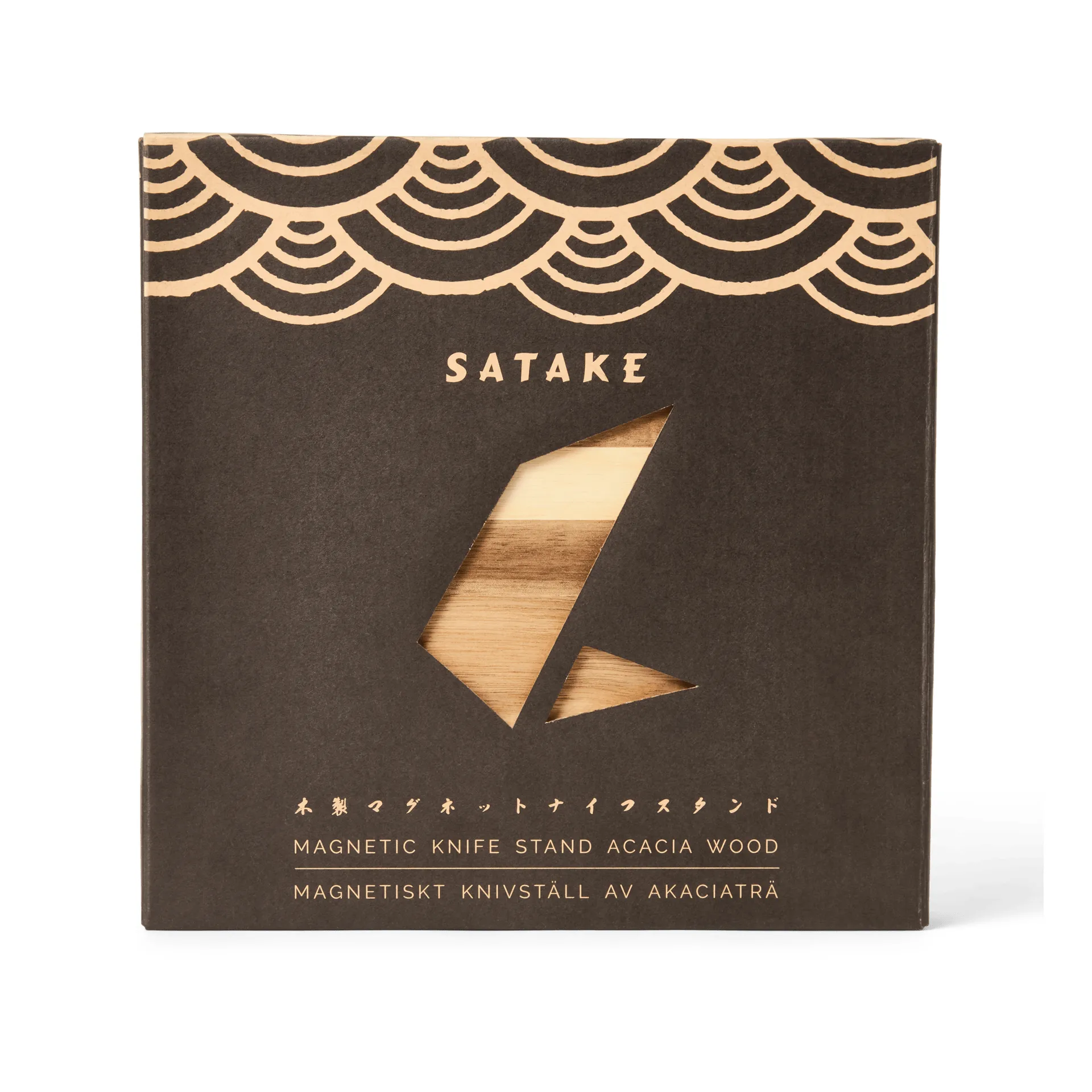 Satake knivblok, Akacie, 19x25x24 cm Satake